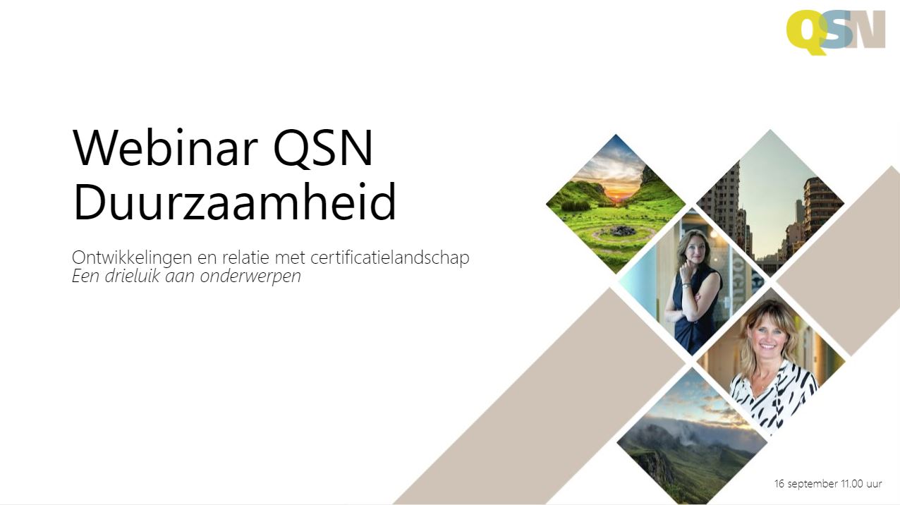 QSN Webinar duurzaamheid